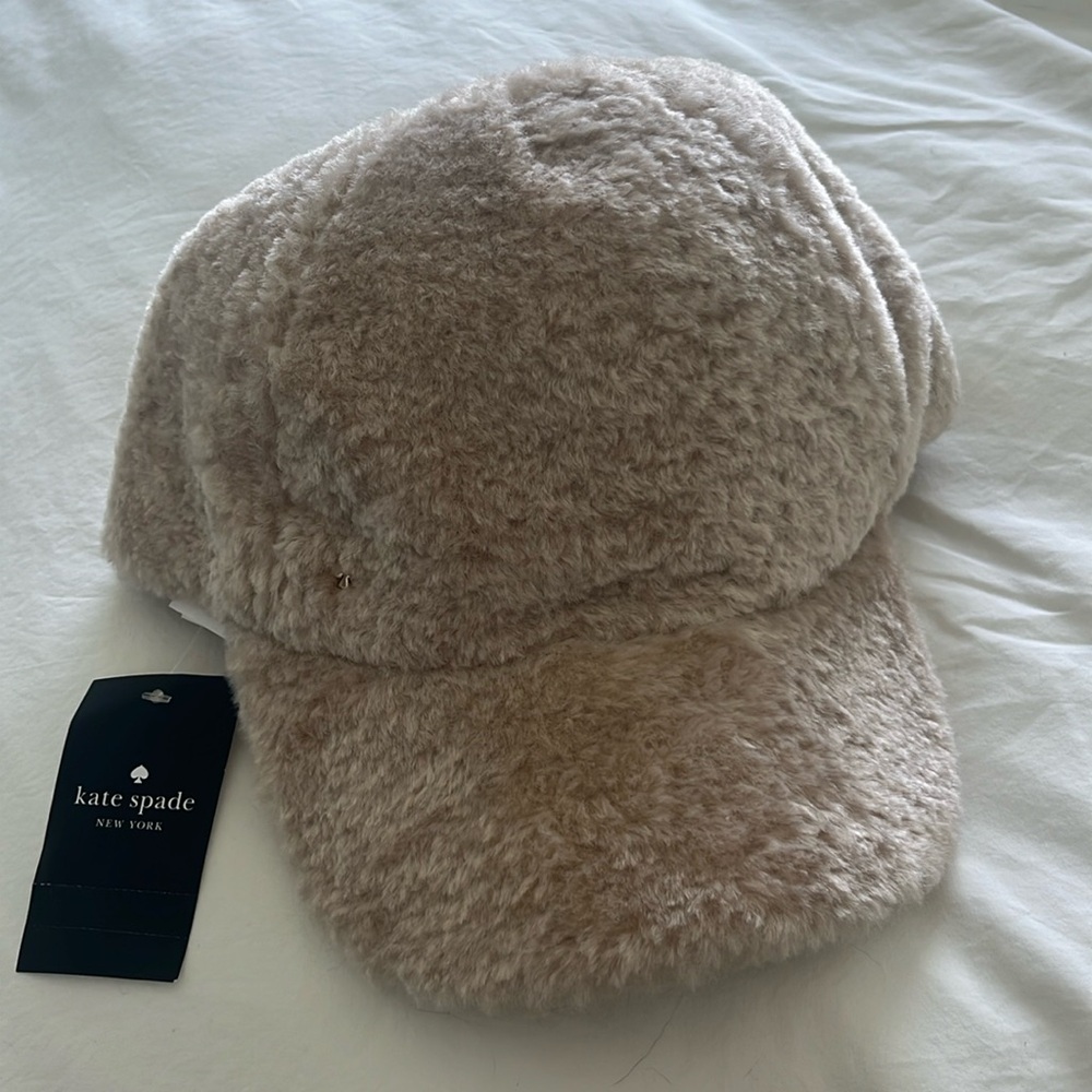 NWT Kate Spade Sherpa Baseball Cap